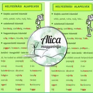 Helyesírási alapelvek - okoskönyvjelző