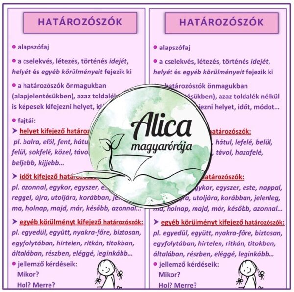 Határozószók - okoskönyvjelző