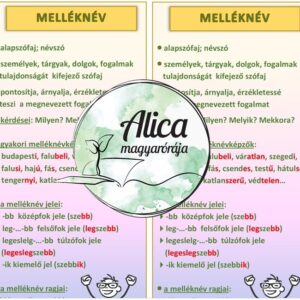 Melléknév - okoskönyvjelző