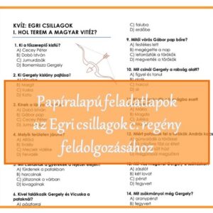 I. Papíralapú feladatlap az Egri csillagokhoz (I., II., III. rész)