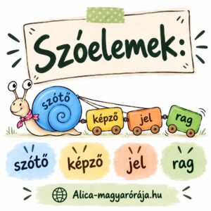 Szóelemek: képző, jel, rag